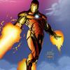 Iron Man in Flight pinup - 11x17 colors by Jeff Balke