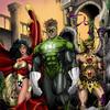Wonder Woman, Green Lantern, Hawkman pinup - 11x17 colors by Jeff Balke