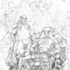 Eternal Descent #6 cover pencils featuring John Donias and Shadows Fall - 11x17 bristol  $300