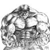 HULK!  11.17 Pencils on bristol.  I wanted to fill up the whole page with his shoulders on this one - mission accomplished!  $250
